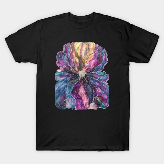 Inky Iris T-Shirt by Mudya Finno